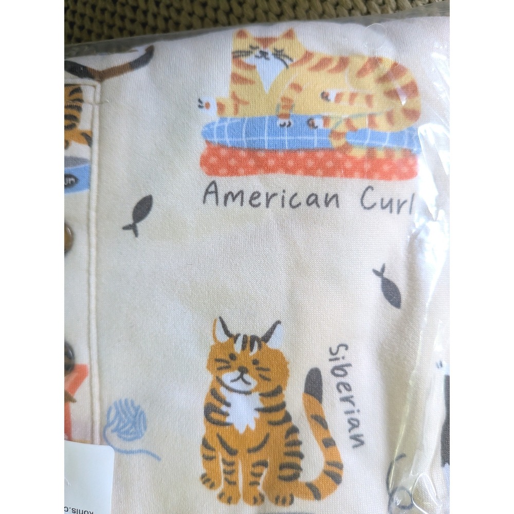 Cuddl Duds Pajama Set Women PXXL Petite Cozy Cat Print Whimsical Loungewear Gift - Picture 5 of 5